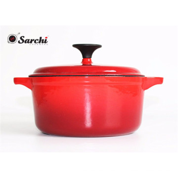 6.5QT Caçarola de ferro fundido esmaltado